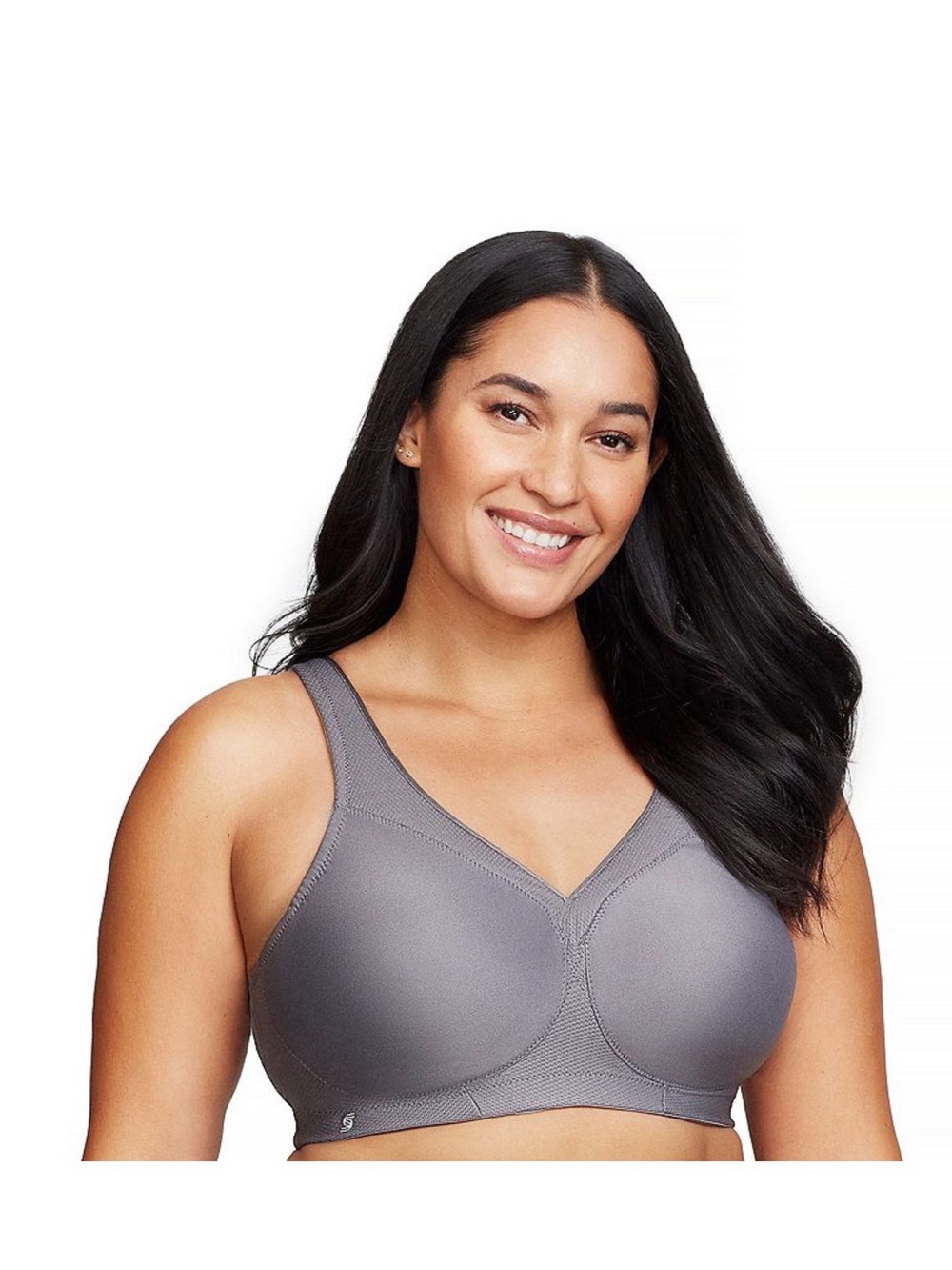 Glamorise-Seamless Support Wireless Bra - Gray-size -42H